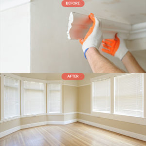 Living Room Moldin and Trim Installation Park Slope Brooklyn NYC